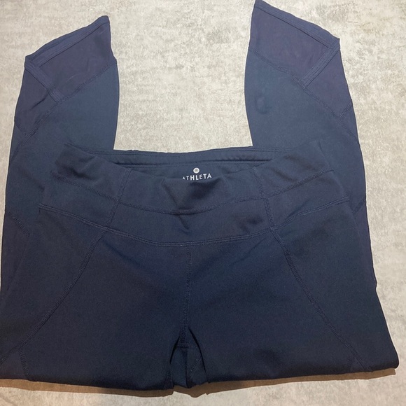 Athleta Aura Sonar Mesh Leggings in Dark Navy Blue Size Small - Picture 4 of 8